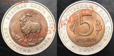 5 рублей 1991, комплект Красной Книги, 21-08-13 22-00 - 5руб1991козел.JPG