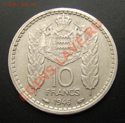 1 - Монако 10 франков (1946) Р