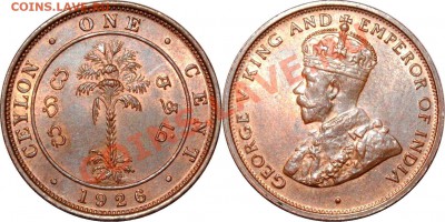 бронза Британии и её колоний - one cent 1926 Ceylon.JPG