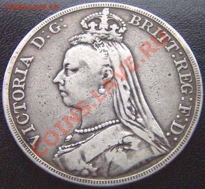 Серебряная британская крона 1889; до 07.10_22.04мск - 6585