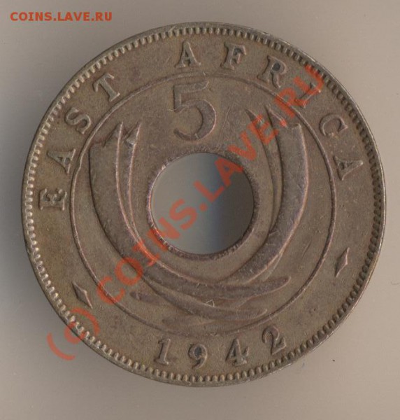 5 центов 1942 года, бронза, тираж - 16000000 экземпляров. - 11