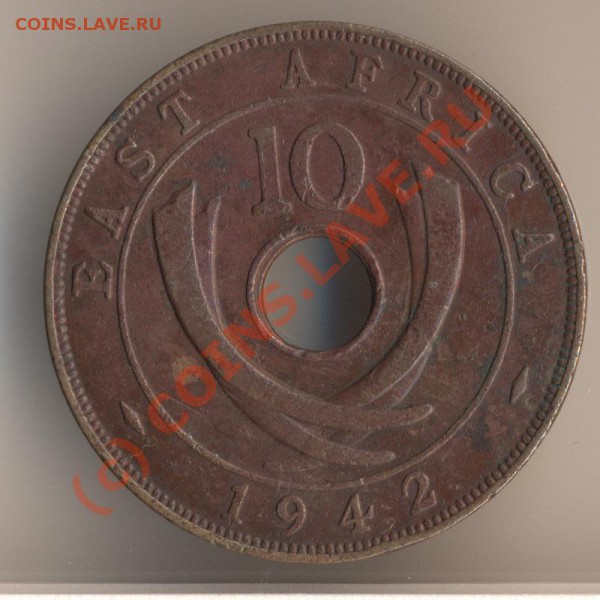 10 центов 1942 года, бронза, тираж - 12000000 экземпляров. - 13