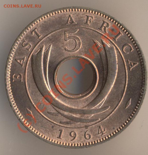 5 центов 1964 года, бронза, тираж - 7600000 экземпляров. - 19
