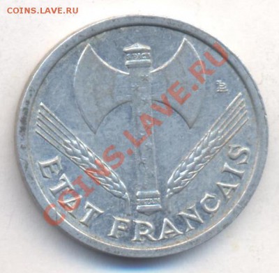 Франция 1 франк 1942 г. Состояние. 06.12.13 г. 22-00 МСК . - Франция 1 фр 1942 1