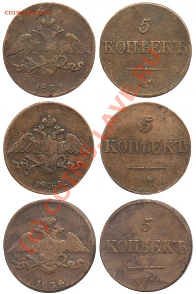 5 коп. 1836 см - СМ