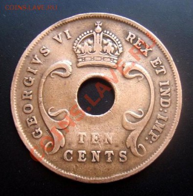 1 - Брит. Восточная Африка 10 центов (1943) А