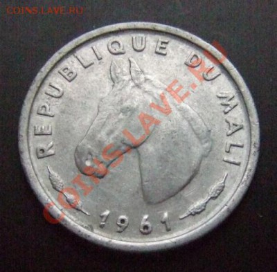1 - Мали 10 франков (1961) Голова лошади А