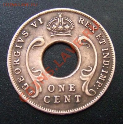 1 - Брит. Восточная Африка 1 цент (1942) №2 А