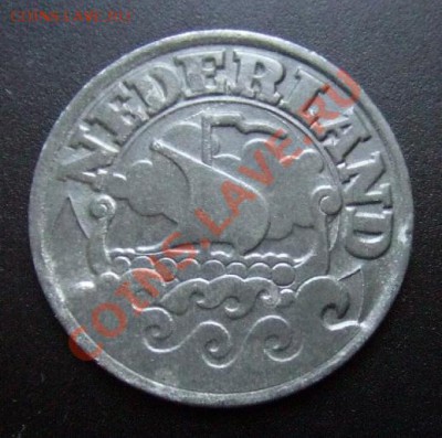 1 - Нидерланды 25 центов (1941) цинк  А