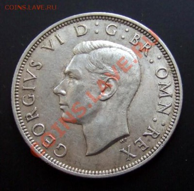 1 - Великобритания 0,5 кроны (1939) Ag А