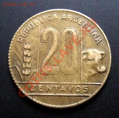 1 - Аргентина 20 сентаво (1950) Р