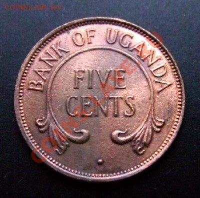1 - Уганда 5 центов (1966) А