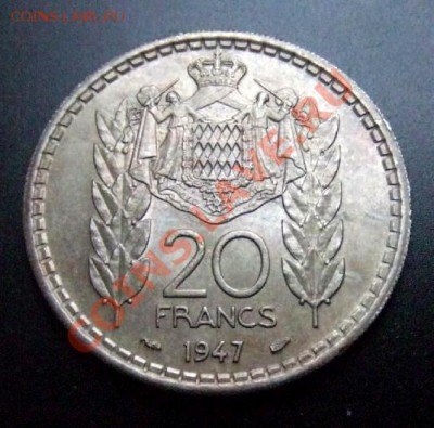 1 - Монако 20 франков (1947) Р