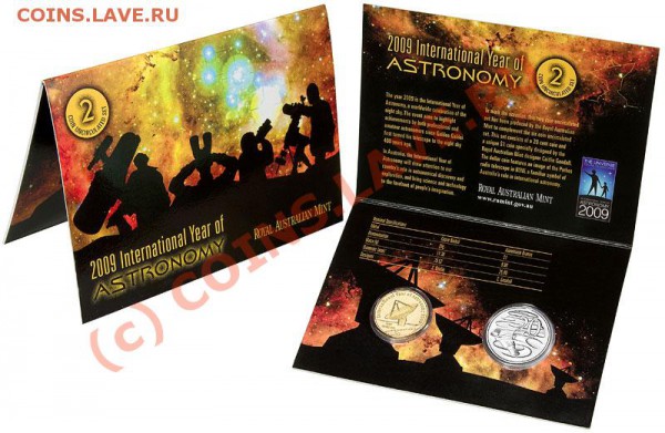 2009 Two Coin Uncirculated Set - Astronomy_Au_2_unc