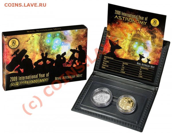 2009 Two Coin Proof Set - Astronomy_Au_2_proof