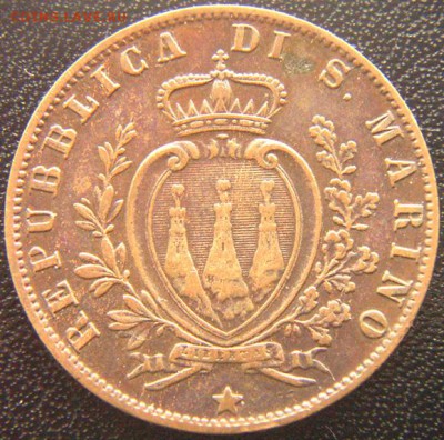 Сан-Марино_5 чентезимо 1894; до 25.04_22.02мск - 7999
