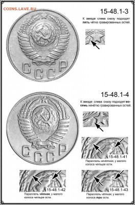 Суперновейший каталог советских монет 1921 - 1959 годов - 15 копеек АВЕРС страница 06
