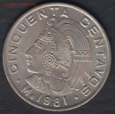 Мексика 50 центаво 1981 до 10.05.2014 22-00 - Мексика 50 центаво 1981 а