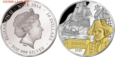 Монеты с Корабликами - 2014 10 долларов Баунти