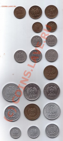 Монеты польши 20 шт по 5 рублей - ваываыв1