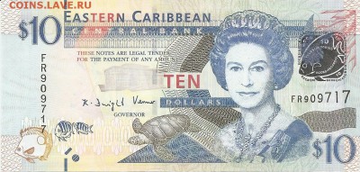 Кораблики на банкнотах - ВостКарибы10-1