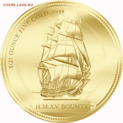 Монеты с Корабликами - 2008 10 долларов Баунти