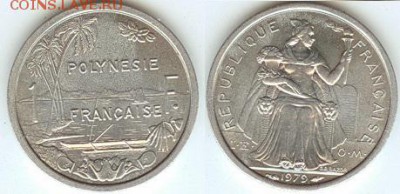 Французская Полинезия 1 франк 1979 до 21.00 мск 05.08.2014 - Французская Полинезия 1 франк 1979