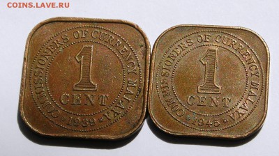 Брит. Малайя,большой и маленький Цент 1939 и 1945 (04.08.14) - P1016487