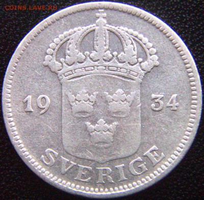 Швеция_50 эре (полкроны) 1934. Серебро; до 18.08_22.14мск - 8396