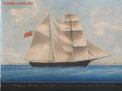 Рисунок судна «Амазонка» (Amazon), позже переименованного в «Мария Целеста» (Mary Celeste). Автор и год неизвестны. - Mary_Celeste_as_Amazon_in_1861