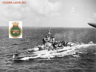 Монеты с Корабликами - HMS_Warspite,_Indian_Ocean_1942