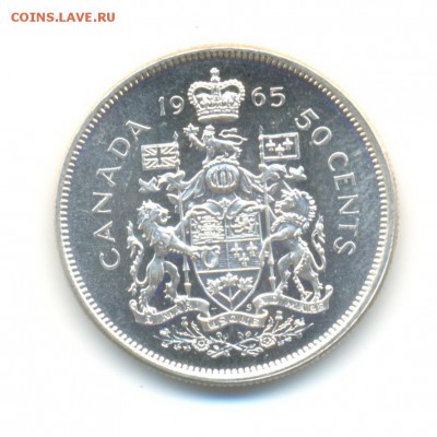 Ag. канада 50 центов 1965. BU . до 8.09 22:00 - 9