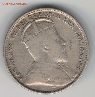 Ag Канада (Ньюфаундленд) 20 центов 1904 до 03.11-22ч (А200) - 5-ньюф