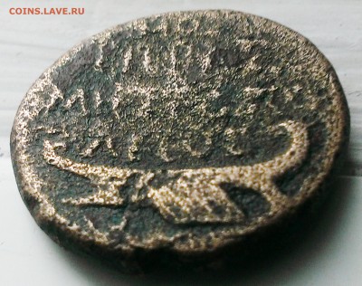 Античные монеты, найденные в Якутии - Надписи и корабль 1