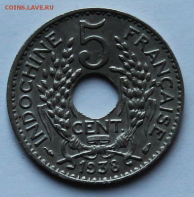 Французский Индокитай 5 центов 1938. До 11.11.2014. - 1