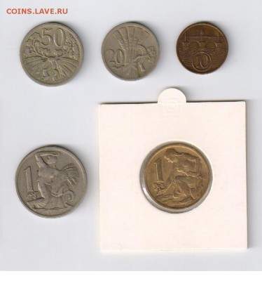 СТАРАЯ ЧЕХОСЛОВАКИЯ - 5 монет 1922-1963гг до 17.11.14г 21-00 - ЧЕХОСЛОВАКИЯ - 5 монет2