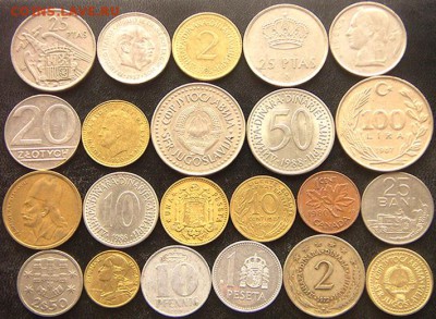 47 разных зарубежных монет (см. описание). До 13.11_22.00мск - 8745
