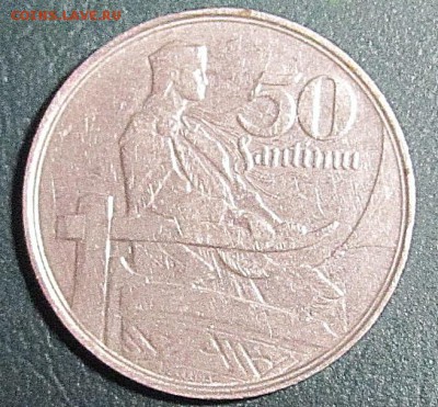 Латвия 1922 год.1,2,5,10,50 сантимов.5 монет. - IMG_0016.JPG