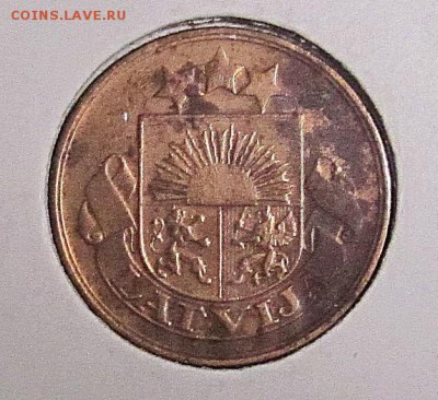 Латвия 1922 год.1,2,5,10,50 сантимов.5 монет. - IMG_0019.JPG
