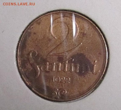 Латвия 1922 год.1,2,5,10,50 сантимов.5 монет. - IMG_0020.JPG