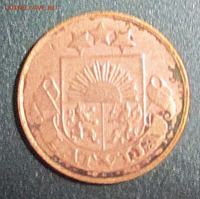 Латвия 1922 год.1,2,5,10,50 сантимов.5 монет. - IMG_0017.JPG