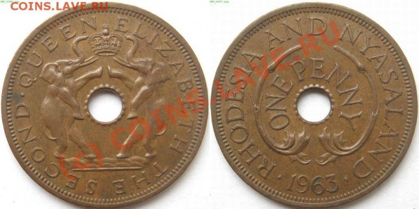 Животные на монетах - 1 пенни 1963