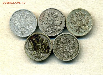 Монеты Финляндии 1865 -2001 + серебро Швеции - 25 п.1898-08 а