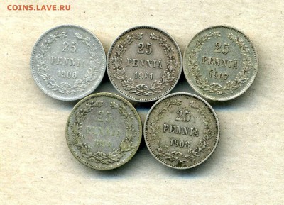 Монеты Финляндии 1865 -2001 + серебро Швеции - 25 п.1898-08 р