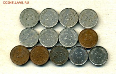 Монеты Финляндии 1865 -2001 + серебро Швеции - 25 п.1925-45.1