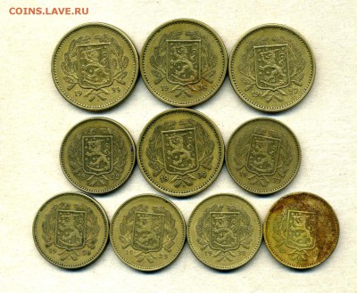 Монеты Финляндии 1865 -2001 + серебро Швеции - 10,20 м.1928-39.1