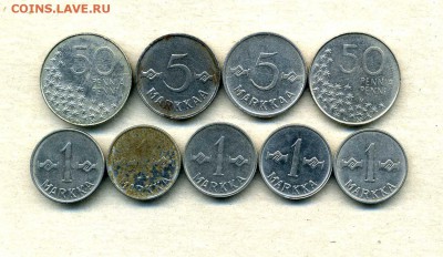 Монеты Финляндии 1865 -2001 + серебро Швеции - 50 п.1,5 м.1952-92.2
