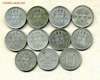 Монеты Финляндии 1865 -2001 + серебро Швеции - 25 э.1876-39.1