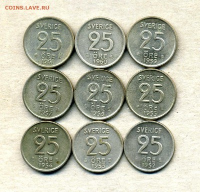Монеты Финляндии 1865 -2001 + серебро Швеции - 25 э.1952-61.2