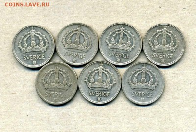 Монеты Финляндии 1865 -2001 + серебро Швеции - 25 э.1944-50.1